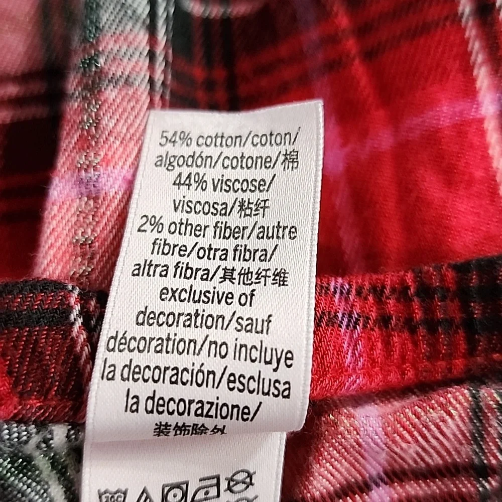 Victoria’s Secret pajama pants Size S‎ Womens red pink sparkle plaid